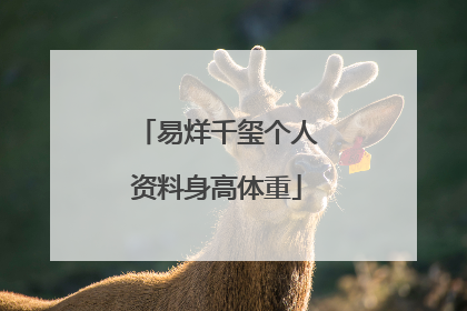 易烊千玺个人资料身高体重