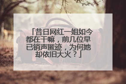 昔日网红一姐如今都在干嘛,前几位早已销声匿迹,为何她却依旧大火?
