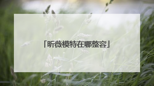 昕薇模特在哪整容