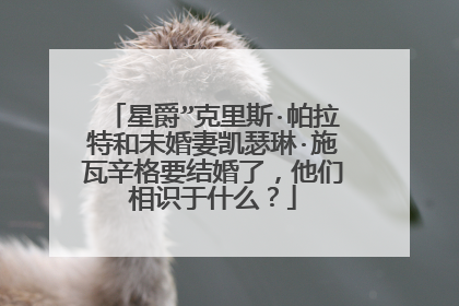 星爵”克里斯·帕拉特和未婚妻凯瑟琳·施瓦辛格要结婚了，他们相识于什么？