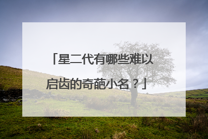 星二代有哪些难以启齿的奇葩小名?