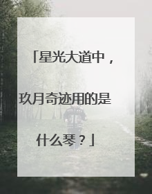 星光大道中，玖月奇迹用的是什么琴？