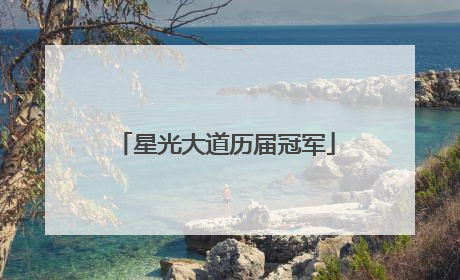 星光大道历届冠军