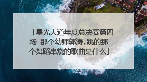 星光大道年度总决赛第四场 那个幼师郭涛,跳的那个舞蹈串烧的歌曲是什么