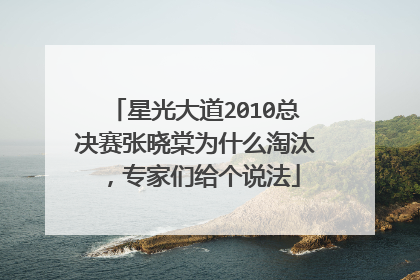 星光大道2010总决赛张晓棠为什么淘汰，专家们给个说法