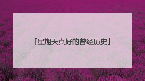 星期天真好的曾经历史