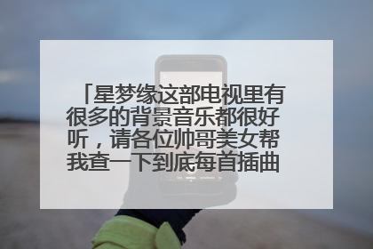 星梦缘这部电视里有很多的背景音乐都很好听，请各位帅哥美女帮我查一下到底每首插曲的音乐名是什么！