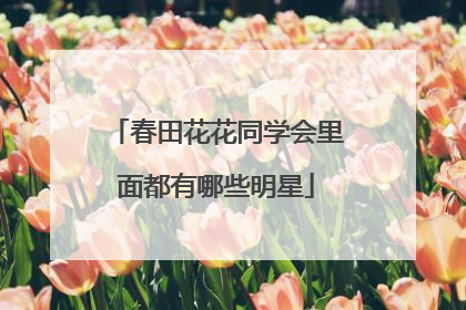 春田花花同学会里面都有哪些明星