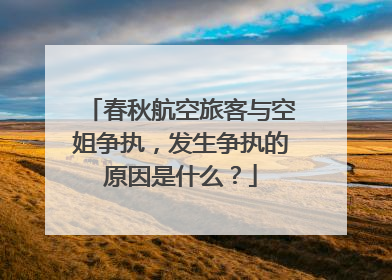 春秋航空旅客与空姐争执，发生争执的原因是什么？