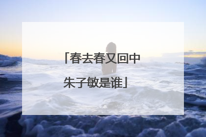 春去春又回中朱子敏是谁