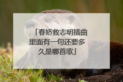 春娇救志明插曲里面有一句还要多久是哪首歌