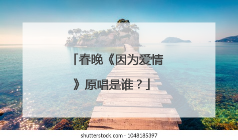 春晚《因为爱情》原唱是谁？