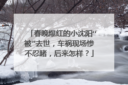 春晚爆红的小沈阳“被”去世，车祸现场惨不忍睹，后来怎样？