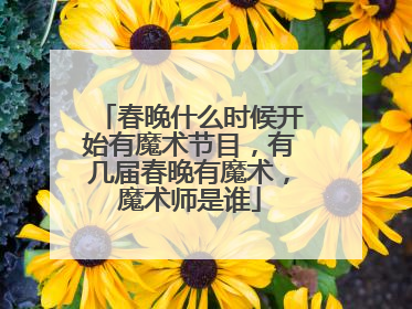 春晚什么时候开始有魔术节目,有几届春晚有魔术,魔术师是谁