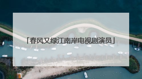 春风又绿江南岸电视剧演员