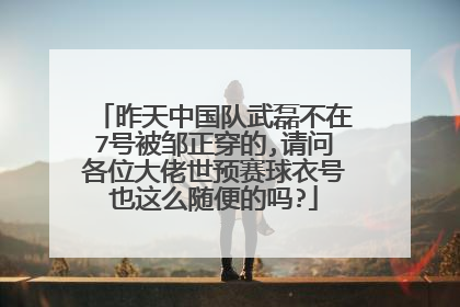 昨天中国队武磊不在7号被邹正穿的,请问各位大佬世预赛球衣号也这么随便的吗?