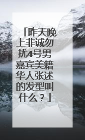 昨天晚上非诚勿扰4号男嘉宾美籍华人张述的发型叫什么?
