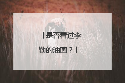 是否看过李勤的油画?