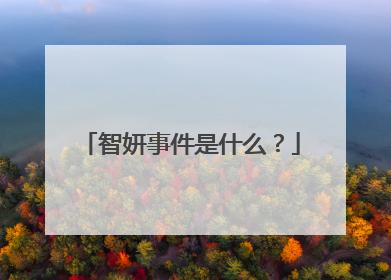 智妍事件是什么？