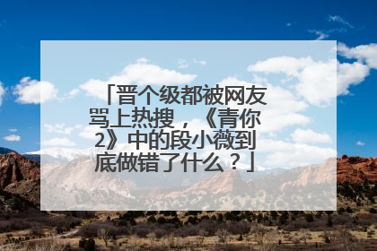 晋个级都被网友骂上热搜,《青你2》中的段小薇到底做错了什么?