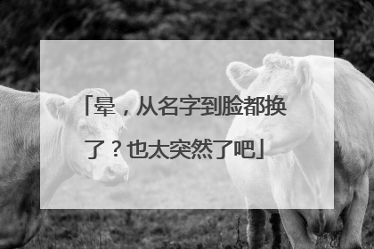 晕,从名字到脸都换了?也太突然了吧