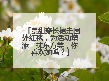 景甜穿长裙走国外红毯，为活动增添一抹东方美，你喜欢她吗？