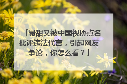 景甜又被中国视协点名批评违法代言，引起网友争论，你怎么看？