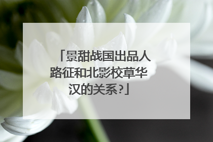 景甜战国出品人路征和北影校草华汉的关系?