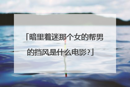 暗里着迷那个女的帮男的挡风是什么电影?