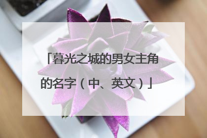 暮光之城的男女主角的名字(中、英文)