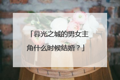 暮光之城的男女主角什么时候结婚?