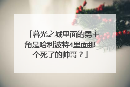 暮光之城里面的男主角是哈利波特4里面那个死了的帅哥？