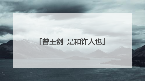 曾王剑 是和许人也