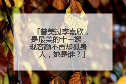 曾美过李嘉欣，是最美的十三姨，现容颜不再却孤身一人，她是谁？