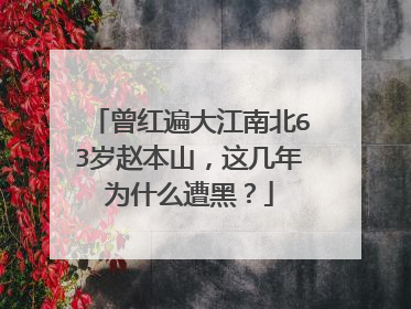 曾红遍大江南北63岁赵本山,这几年为什么遭黑?