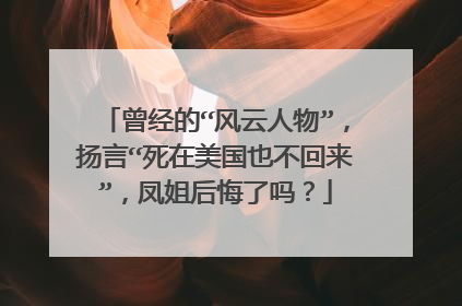 曾经的“风云人物”，扬言“死在美国也不回来”，凤姐后悔了吗？