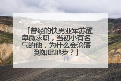 曾经的快男亚军苏醒卑微求职，当初小有名气的他，为什么会沦落到如此地步？