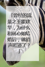 曾经的流量之王霍建华，为什么和林心如结婚后，就销声匿迹了？