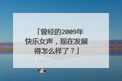 曾经的2009年快乐女声,现在发展得怎么样了?