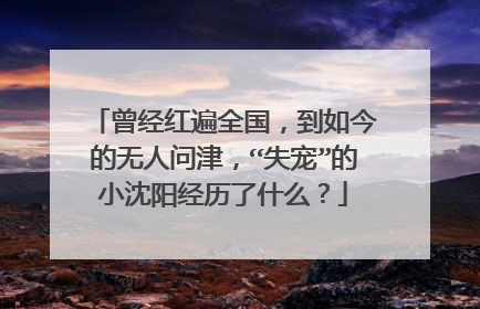 曾经红遍全国,到如今的无人问津,“失宠”的小沈阳经历了什么?
