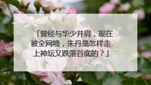 曾经与华少并肩，现在被全网喷，朱丹是怎样走上神坛又跌落谷底的？