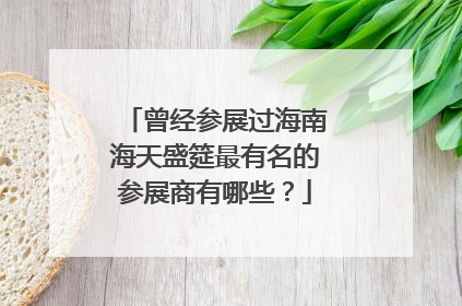 曾经参展过海南海天盛筵最有名的参展商有哪些?