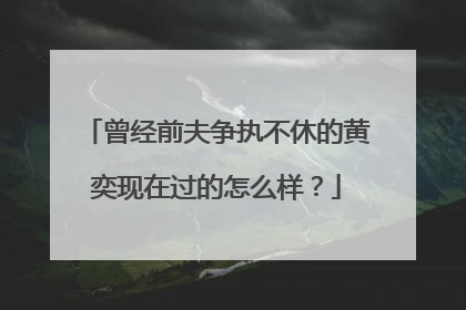 曾经前夫争执不休的黄奕现在过的怎么样？