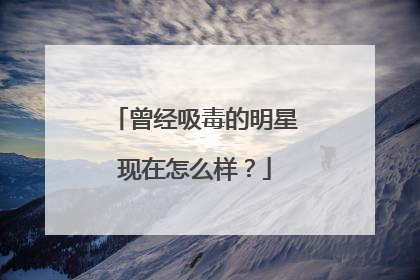 曾经吸毒的明星现在怎么样?