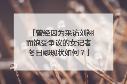 曾经因为采访刘翔而饱受争议的女记者冬日娜现状如何?