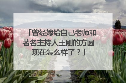 曾经嫁给自己老师和著名主持人王刚的方圆现在怎么样了？