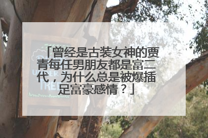 曾经是古装女神的贾青每任男朋友都是富二代,为什么总是被爆插足富豪感情?