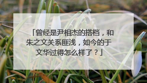 曾经是尹相杰的搭档,和朱之文关系匪浅,如今的于文华过得怎么样了?