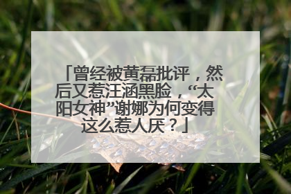 曾经被黄磊批评,然后又惹汪涵黑脸,“太阳女神”谢娜为何变得这么惹人厌?