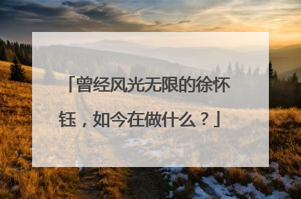 曾经风光无限的徐怀钰，如今在做什么？